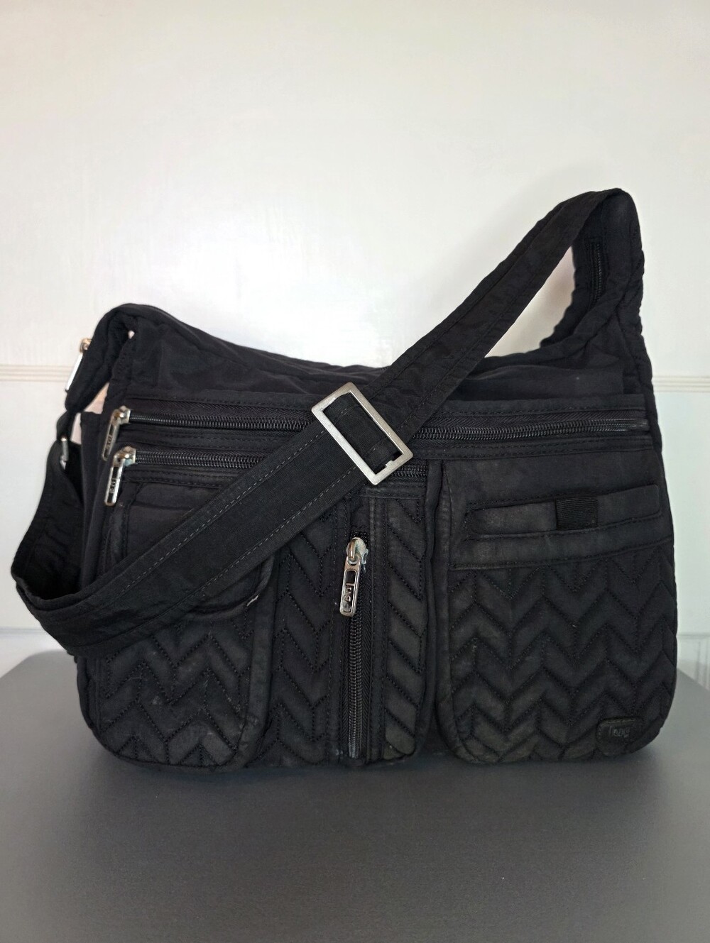 LUG Double Dutch Crossbody Messenger Bag – Black